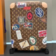 Louis Vuitton Horizon 55 Luggage In Monogram Louis Vuitton Travel Stickers Canvas M24959 Brown