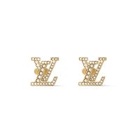 Louis Vuitton LV Iconic Earrings In Metal with Pearls M01235 Gold