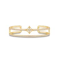 Louis Vuitton Idylle Blossom Two-Row Bracelet In Metal with Crystals Q95816 Gold