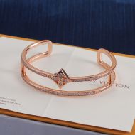 Louis Vuitton Idylle Blossom Two-Row Bracelet In Metal with Crystals Q95816 Rose Gold