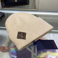 Louis Vuitton LV Patch Beanie In Wool Beige