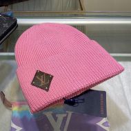 Louis Vuitton LV Patch Beanie In Wool Pink