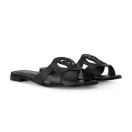 Louis Vuitton LV Isola Flat Slides Women Calf Leather 1ABP0E Black