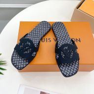 Louis Vuitton LV Isola Flat Slides Women Calf Leather 1ABP0E Black/White