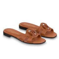 Louis Vuitton LV Isola Flat Slides Women Calf Leather 1ABP22 Brown