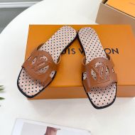 Louis Vuitton LV Isola Flat Slides Women Calf Leather 1ABP0E Brown/Pink