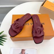 Louis Vuitton LV Isola Flat Slides Women Calf Leather 1ABP0E Burgundy