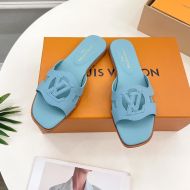 Louis Vuitton LV Isola Flat Slides Women Calf Leather 1ABP0E Light Blue