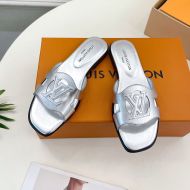 Louis Vuitton LV Isola Flat Slides Women Calf Leather 1ABP0E Silver