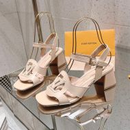 Louis Vuitton Isola Sandals Women Calf Leather Beige