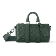 Louis Vuitton Keepall Bandouliere 25 Bag In Taurillon Monogram Leather M24432 Green