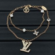 Louis Vuitton Lady LV Bracelet In Metal with CrystalsM1582A Rose Gold