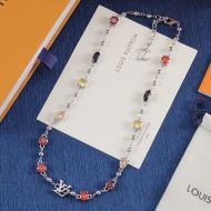 Louis Vuitton LV Light Necklace In Metal with Zircons Silver