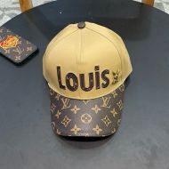 Louis Vuitton Louis Signature Rabbit Icon Baseball Cap In Cotton with Monogram Leather Visor Camel