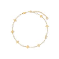 Louis Vuitton Louisa Necklace In Metal with Pearls M01610 Gold