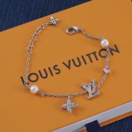 Louis Vuitton LV Iconic Bracelet In Metal with Pearls and Crystals M1220A Silver