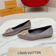 Louis Vuitton Met Flat Ballerinas Women Satin Grey