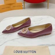 Louis Vuitton Met Flat Ballerinas Women Satin Purple