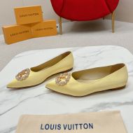 Louis Vuitton Met Flat Ballerinas Women Satin Yellow