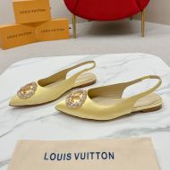 Louis Vuitton Met Slingback Ballerinas Women Satin 1AC7FP Yellow