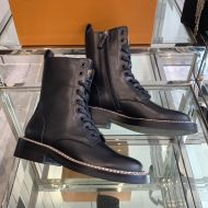 Louis Vuitton LV Ankle Boots Women Calf Leather Black