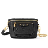 Louis Vuitton Mini Bumbag In Monogram Empreinte Leather M46917 Black