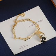 Louis Vuitton Minigram Bracelet In Metal with Charms Gold