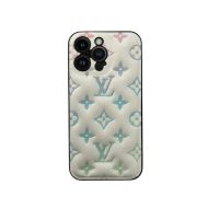 Louis Vuitton iPhone Case In Monogram Embossed Leather White/Blue