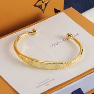 Louis Vuitton Monogram Jonc Bracelet In Metal M64839 Gold