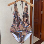 Louis Vuitton Halterneck Swimsuit In Monogram Personally Brown