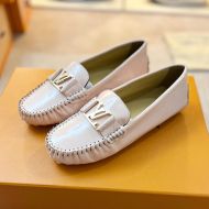 Louis Vuitton Montaigne Moccasins Unisex Patent Leather Pink