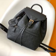 Louis Vuitton Montsouris Backpack In Monogram Empreinte Leather M45205 Black