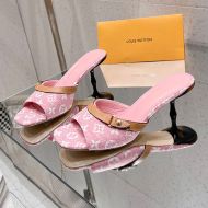 Louis Vuitton Neo Revival Slides Women Monogram Denim Pink