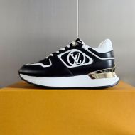 Louis Vuitton Neo Run Away Sneakers Unisex Calf Leather 1ACGME Black