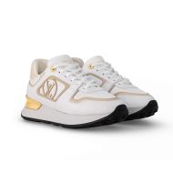 Louis Vuitton Neo Run Away Sneakers Unisex Calf Leather 1ACGMU White/Beige