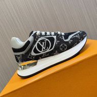 Louis Vuitton Neo Run Away Sneakers Unisex Monogram Denim 1ACHR7 Black