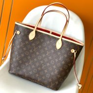 Louis Vuitton Neverfull MM Tote In Monogram Canvas M46987 Brown/Red