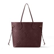 Louis Vuitton Neverfull MM Tote In Monogram Empreinte Leather M45684 Burgundy