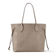 Louis Vuitton Neverfull MM Tote In Monogram Empreinte Leather M45686 Grey