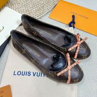 Louis Vuitton Nina Flat Ballerinas Women Monogram Leather Black/Brown