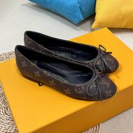 Louis Vuitton Nina Flat Ballerinas Women Monogram Leather Brown