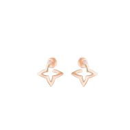 Louis Vuitton Ombre Blossom Earrings In Metal Q06968 Rose Gold