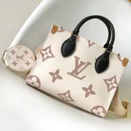 Louis Vuitton OnTheGo PM Tote In Monogram Empreinte Leather M24533 Beige