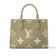 Louis Vuitton OnTheGo PM Tote In Monogram Empreinte Leather M46647 Khaki