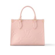 Louis Vuitton OnTheGo PM Tote In Monogram Empreinte Leather M47135 Pink