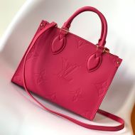 Louis Vuitton OnTheGo PM Tote In Monogram Empreinte Leather M45660 Rose