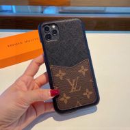 Louis Vuitton iPhone Case In Leather with Monogram V Pocket Brown