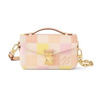 Louis Vuitton Pochette Metis East West Handbag In Damier Giant Canvas N40749 Pink