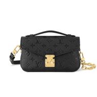 Louis Vuitton Pochette Metis East West Handbag In Monogram Empreinte Leather M46595 Black