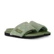 Louis Vuitton Pool Pillow Flat Comfort Slides Unisex Monogram Fabric 1ACJ0C Green